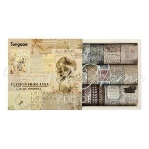 20 Rolls of Letters from Anna Vintage Scrapbook Journal Washi Tape Box Set